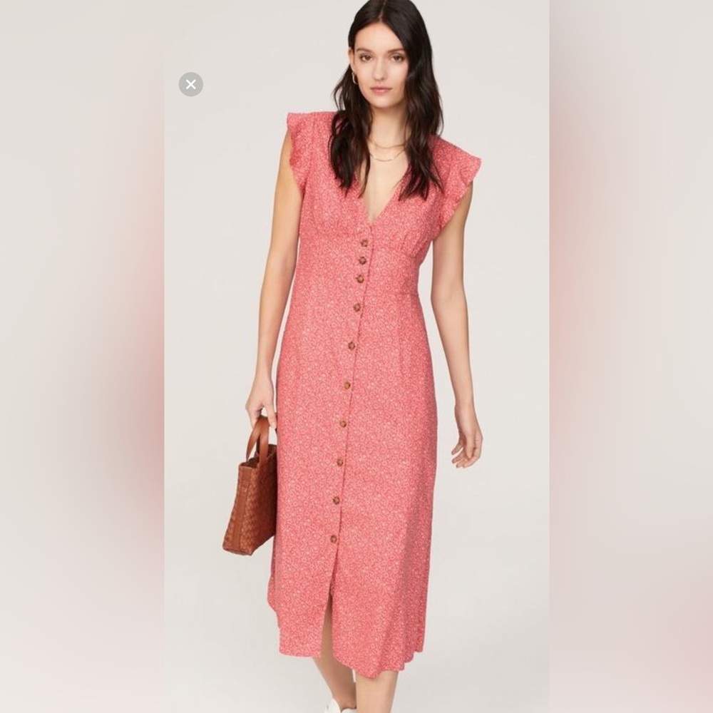 Marine Layer Pink Button-Down Dress